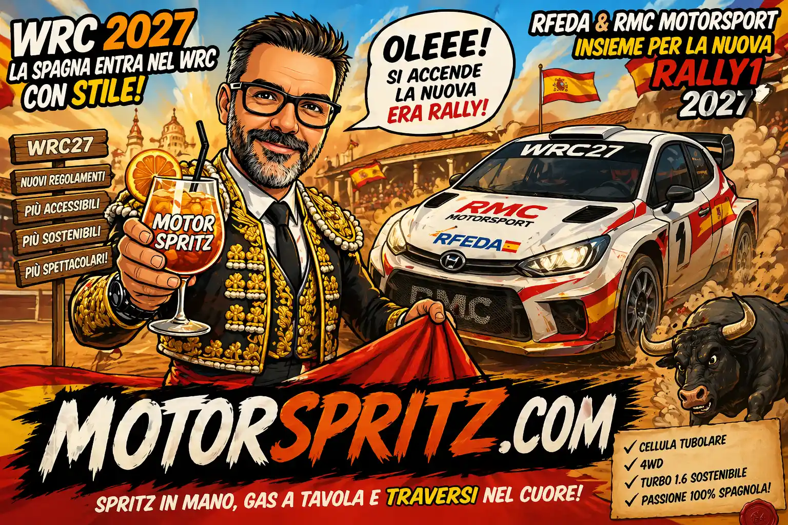 WRC con tapas, turbo e spritz: la Spagna si presenta al mondiale come se fosse una corrida